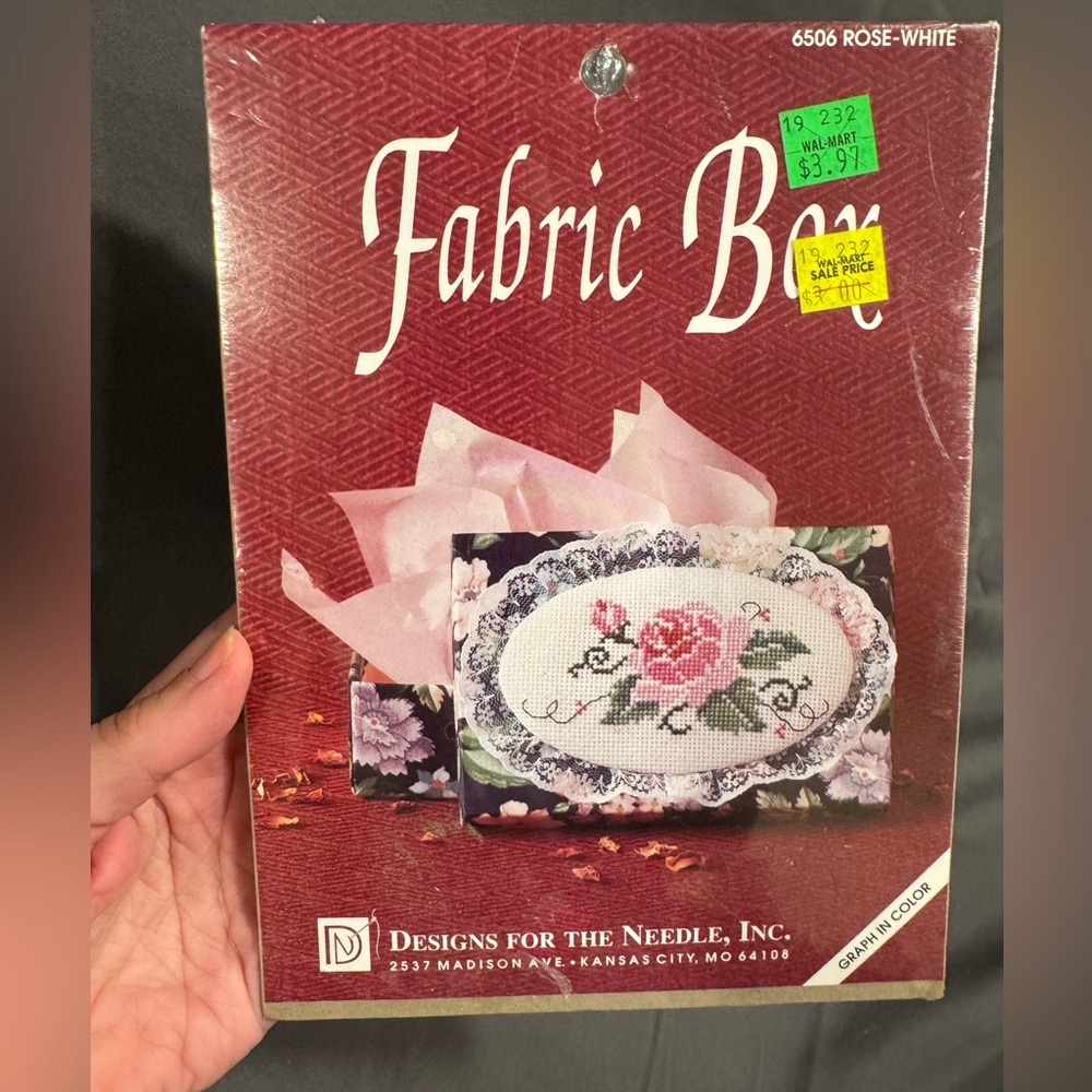 Vintage Cross Stitch Fabric Box Kit